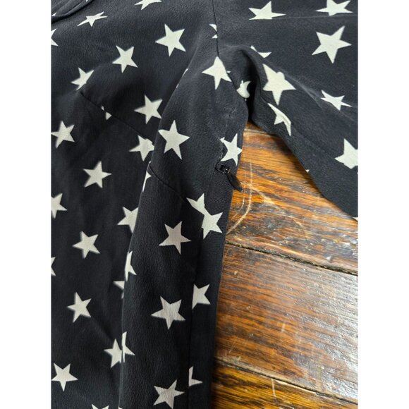 J. Crew Collection Star Print Dress Black Silk - Picture 5 of 15